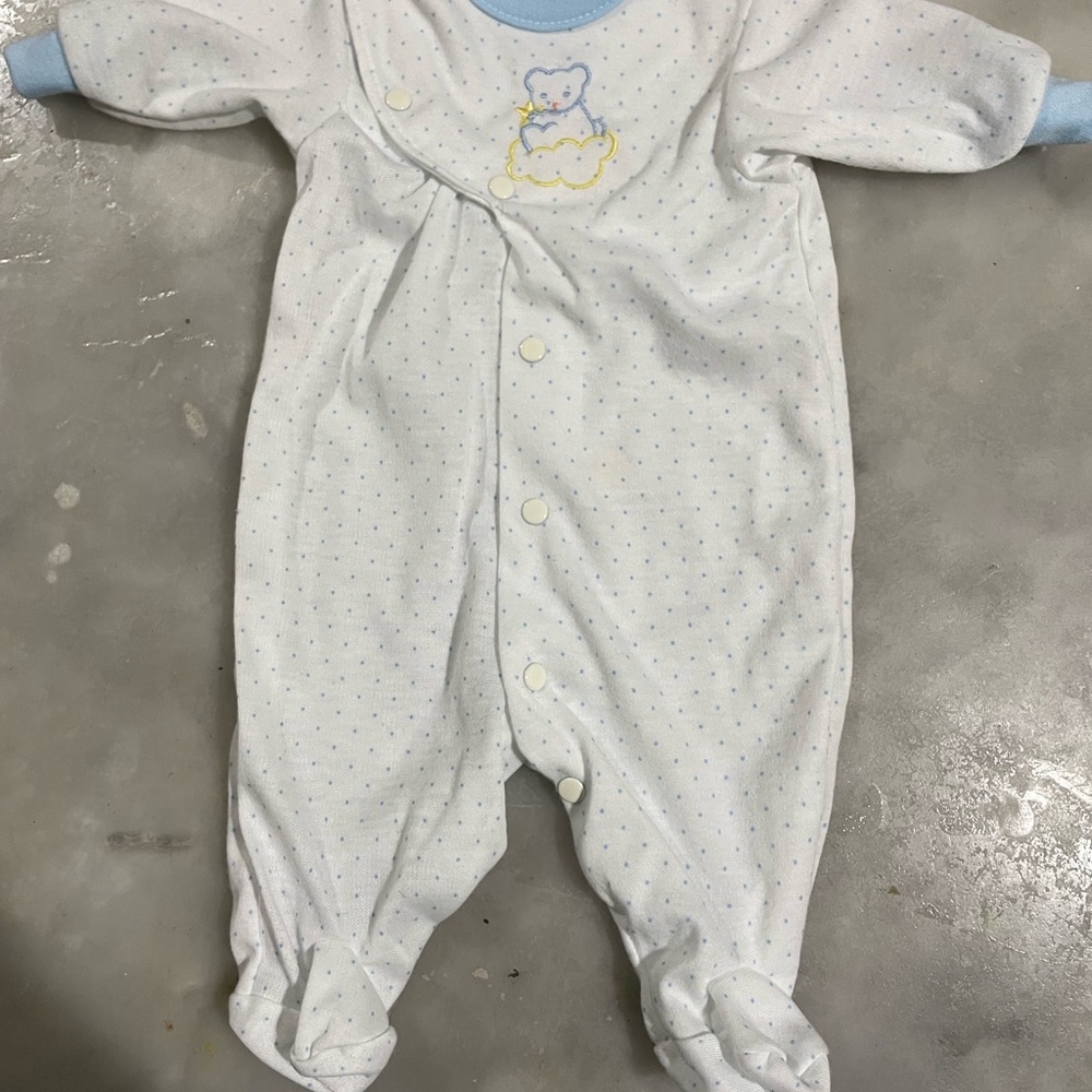 Baby Blue and White Polka Dot One Piece